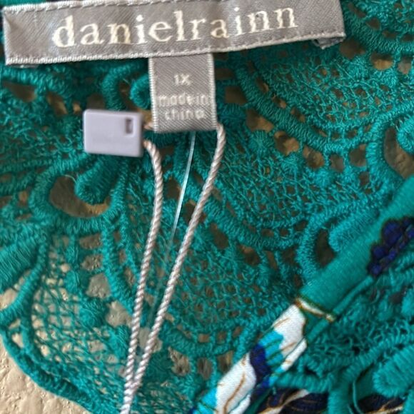 NEW Daniel Rainn Green Floral Shirt - Picture 3 of 6